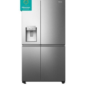 Hisense RS818N4TIE Pureflat Infinite series, 90cm Wide Side by Side, American Fridge Freezer - Stainless Steel